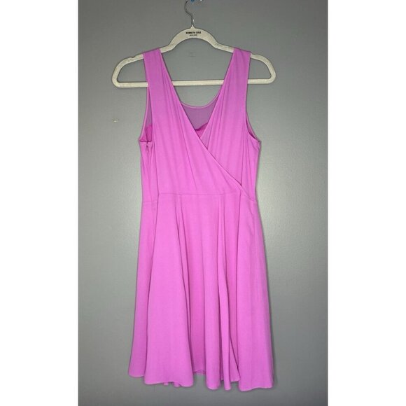 Express Flowy Chiffon Dress Womens 10 Fuchsia Pink Purple Fit & Flare Party Date - Picture 10 of 10